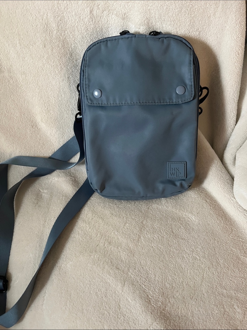 Compact Crossbody Bag in Slate Blue-Gray